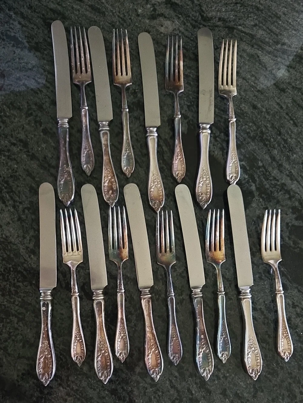 Antique Silver Plate Dinner Ware/Flat Ware 1847 Rogers Bros. Old Colony Pattern